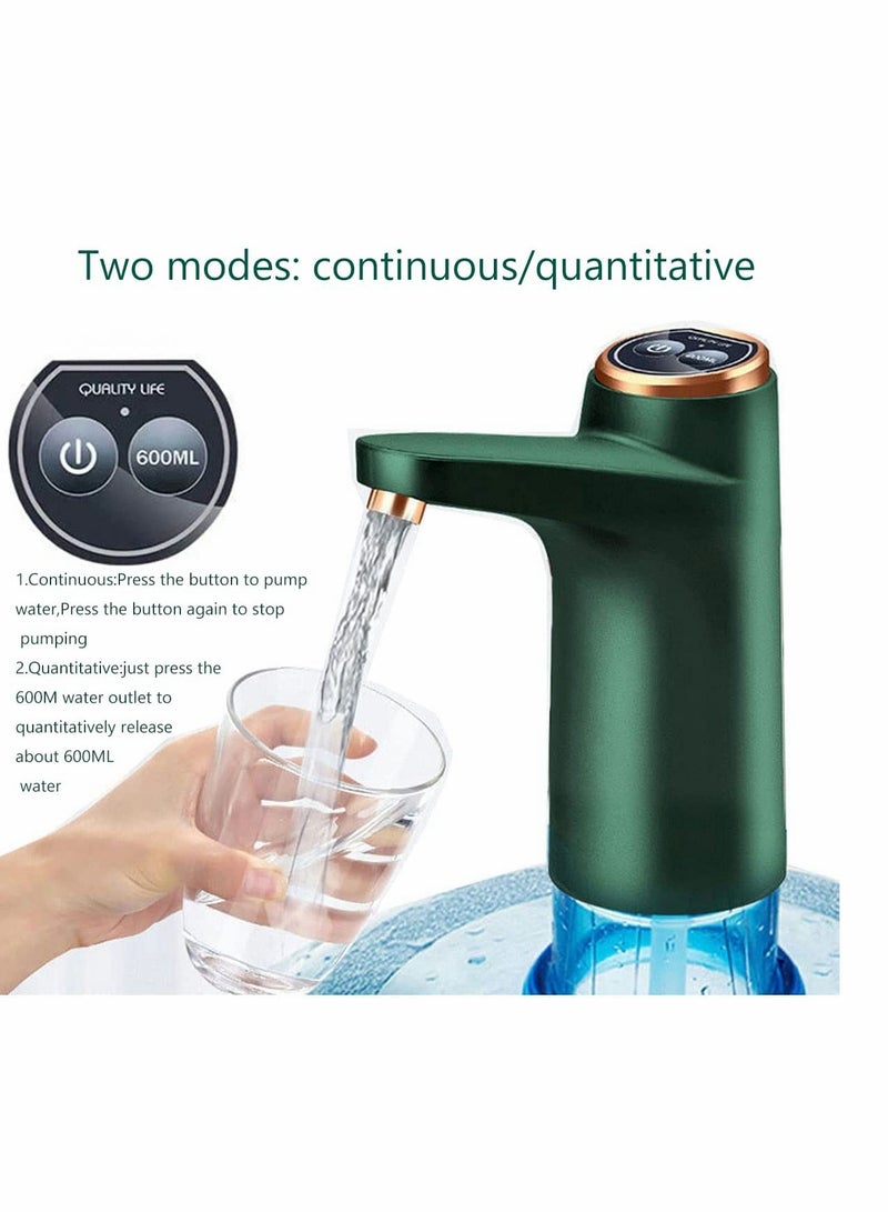 مضخة مياه شرب محمولة قابلة للشحن وغلاية كهربائية لاسلكية بسعة 5 جالون موزع زجاجات عالمي مع مفتاح للاستخدام المنزلي والمكتب والتخييم - Image 3