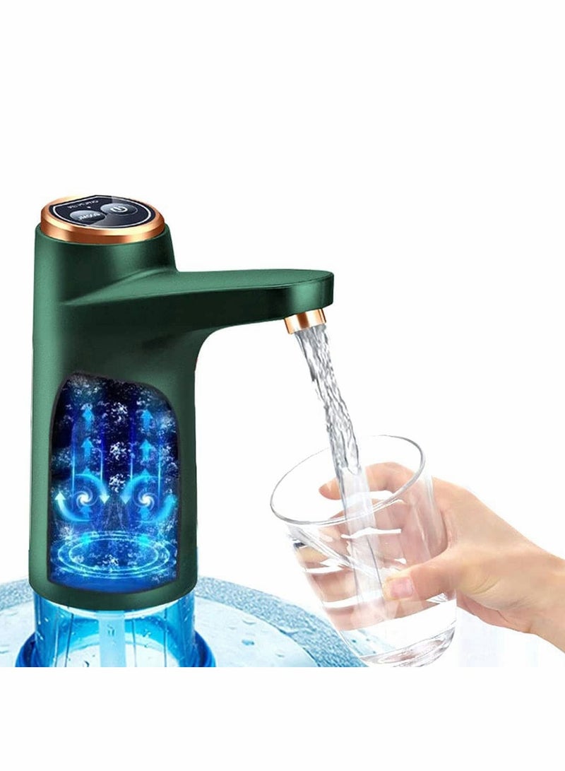 مضخة مياه شرب محمولة قابلة للشحن وغلاية كهربائية لاسلكية بسعة 5 جالون موزع زجاجات عالمي مع مفتاح للاستخدام المنزلي والمكتب والتخييم - Image 1