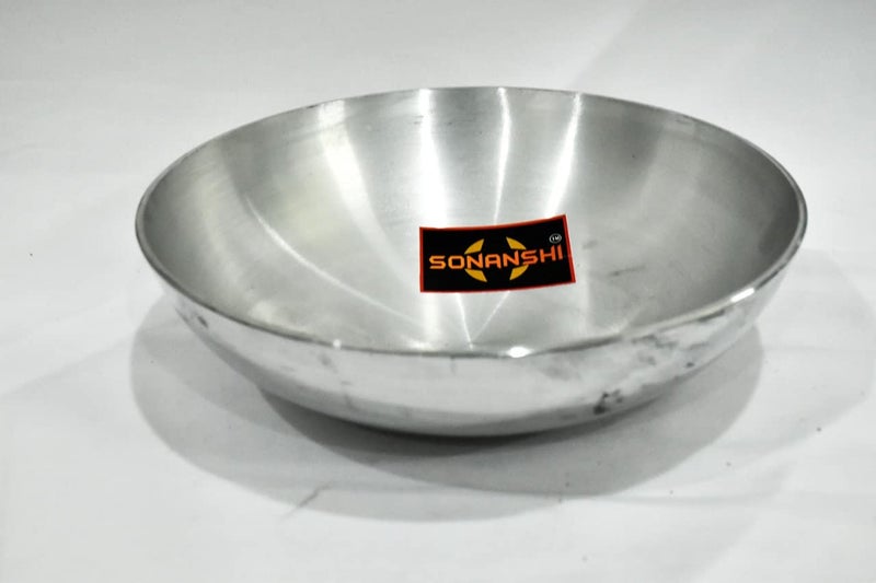 Sonanshi Sonanshi Aluminium Kadai/Frying Pan for Cooking (Without Handle) (10 Inch)  - Image 1