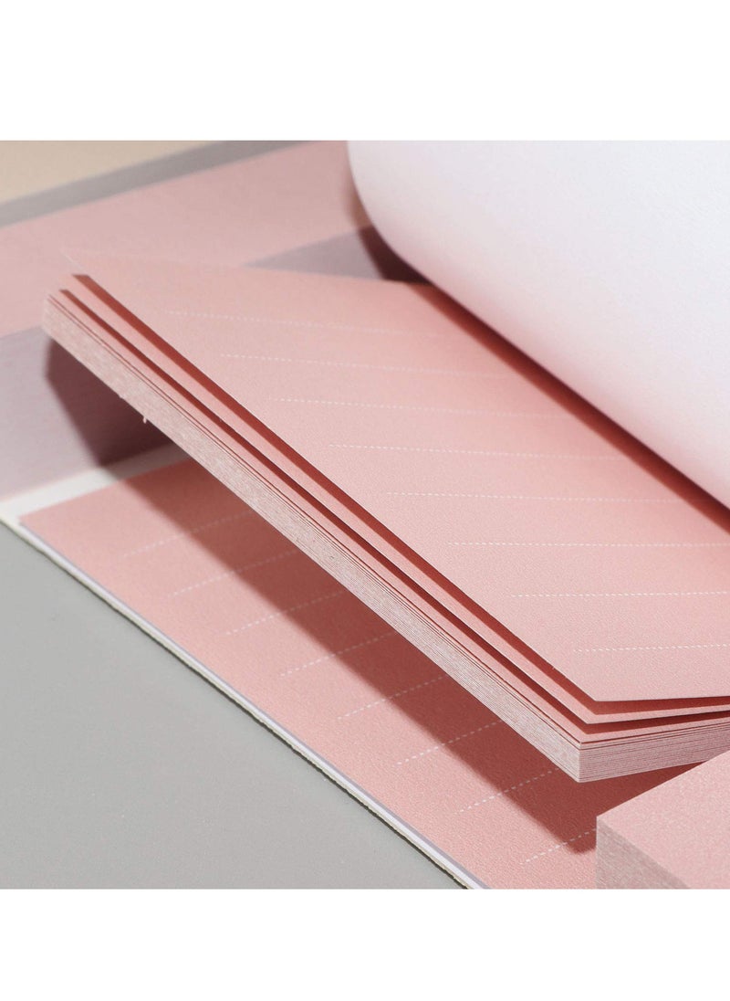 Generic - Portable Pink Macaron Sticky Notes Set with 240 Lined Sheets for Organizing Planners Journals and Calendars in School and Office Supplies - Image 1