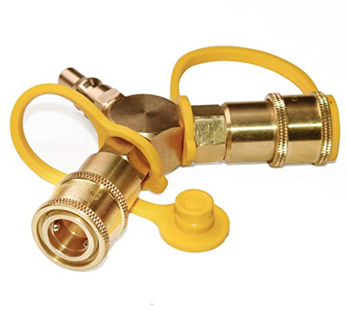 DOZYANT 1/4'' RV Propane Quick Connect Y Splitter Adapter for RV Trailer and Quick Connect Propane Hose Connect to Motorhome Tabletop Grill, 2 Way LP Gas Adapter 1/4" Quick Connect or Disconnect Kit - Image 3