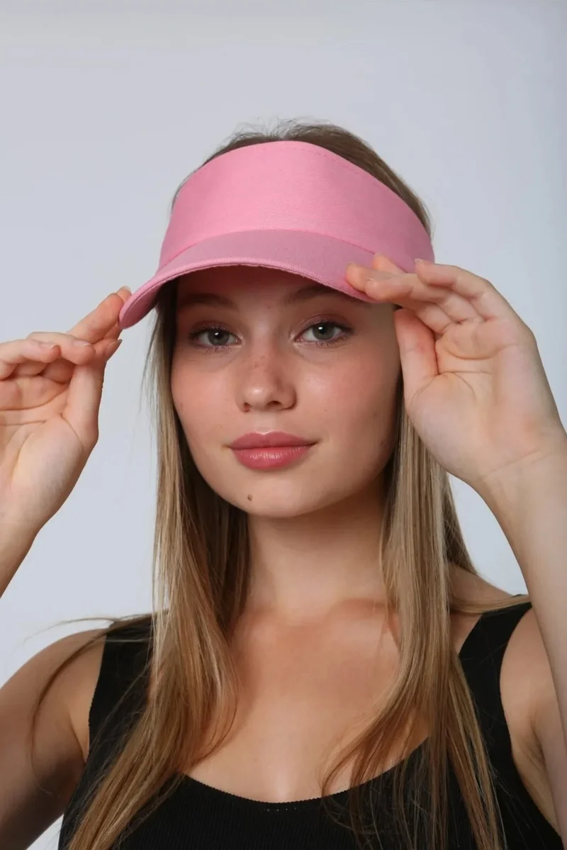 Remsa Mayo Remsa Swimsuit Adjustable Visor Tennis Golf Hat Sunscreen Visor RŞ-109 Powder