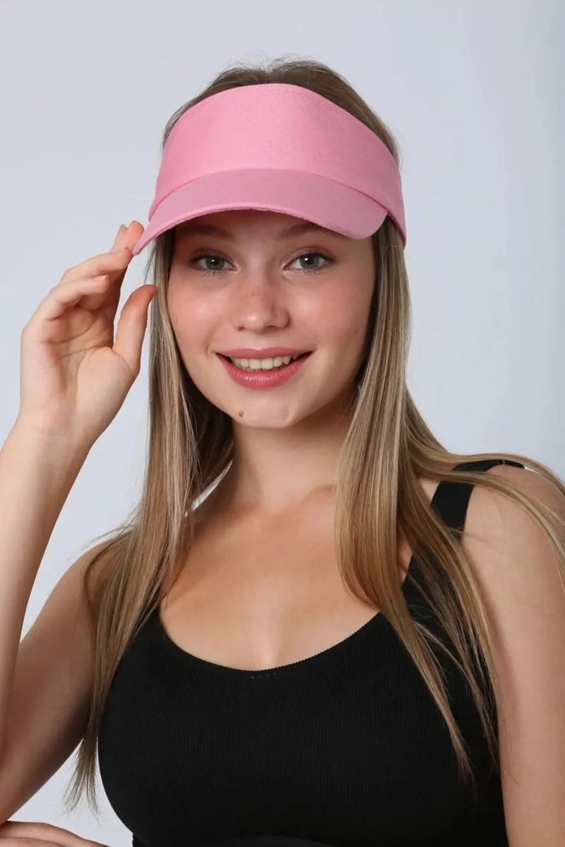 Remsa Mayo Remsa Swimsuit Adjustable Visor Tennis Golf Hat Sunscreen Visor RŞ-109 Powder