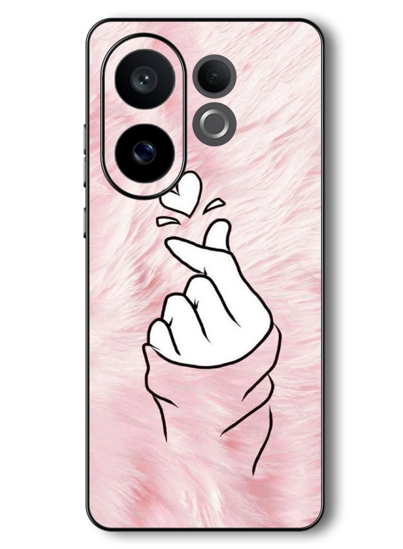 Theodor Case Compatible with Vivo V60 6.77 Inch Protection Shockproof Bumper Cover Snap Love Pink - Image 1