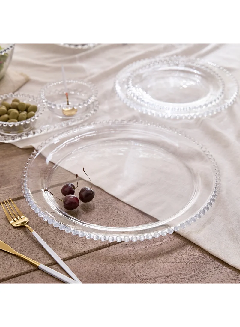 Home Box Merriam Beaded Serving Plate 27 x 27 cm