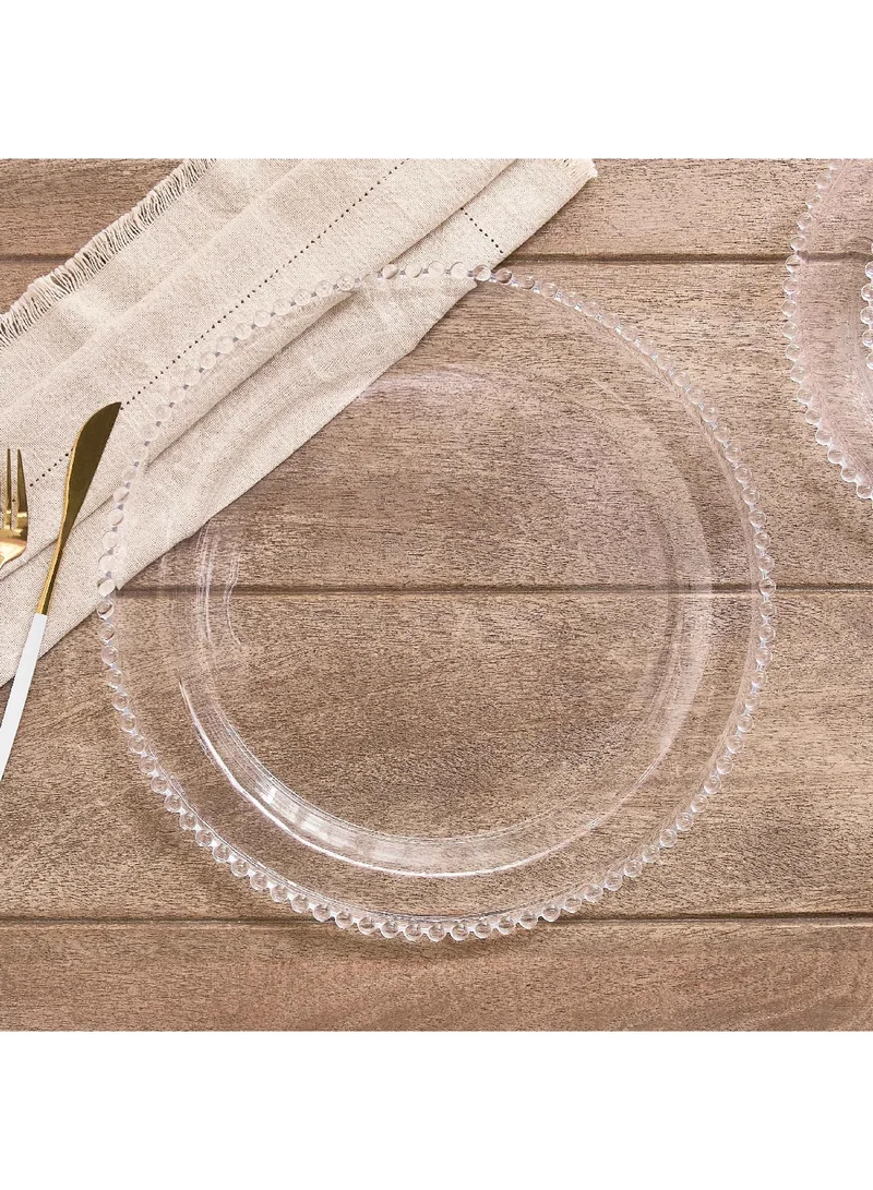 Home Box Merriam Beaded Serving Plate 27 x 27 cm