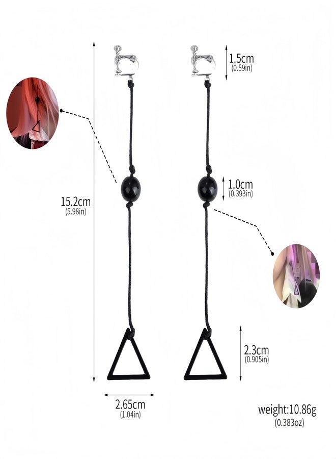 Mvaeizluex 2PCS Anime Drop Earrings - Costume Jewelry for Fami Cosplay, Halloween Party Accessory - Image 2