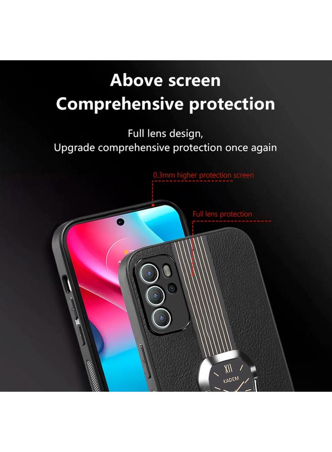 S-TOP Case For Motorola Moto G60S Magnetic Litchi Leather Back Phone Case with Holder - Image 5