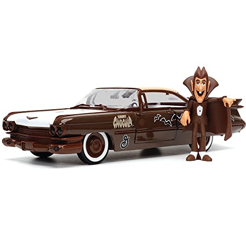 Jada Toys Count Chocula 124 1959 Cadillac Coupe DeVille DieCast Vehicle with Count Chocula Figure Toys for Kids and Adults - Image 1