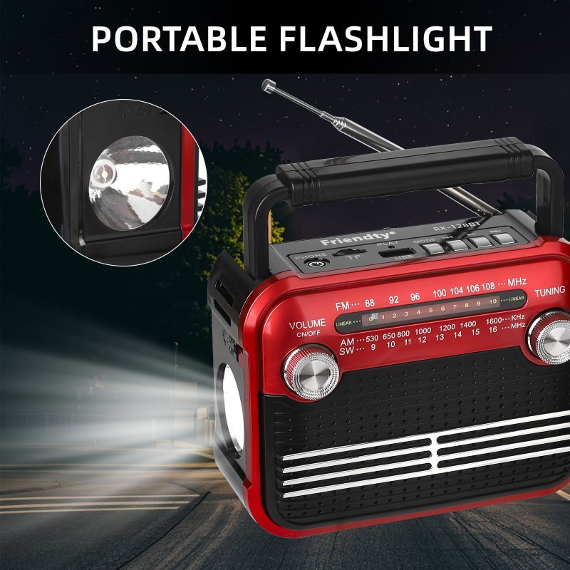 Portable AM FM Radio Transistor Radio 800Mah Battery Plug And Play Suitable For Home And Outdoor Small Radio With Headphone Jack Senior Gift Grey - Image 5
