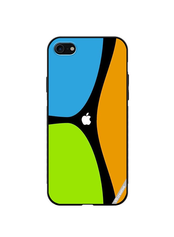 VR CREATIVE Protective Case Cover For Apple iPhone SE (2022) Apple Logo Design Multicolour - Image 1