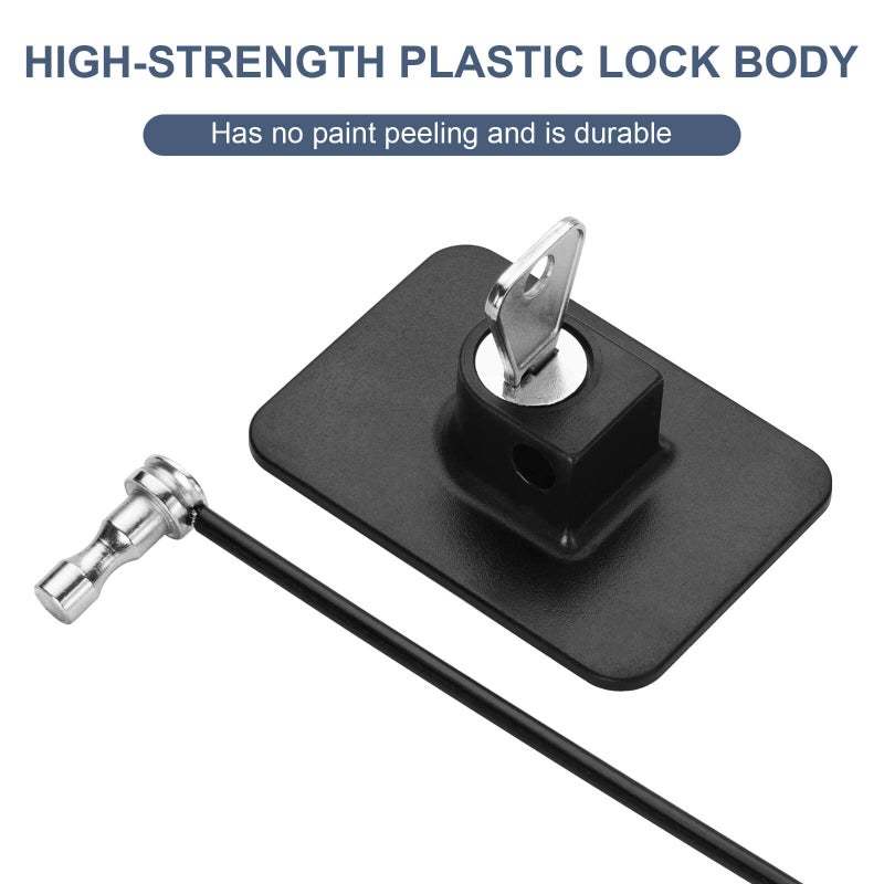 Secure Your Refrigerator and Cabinets with 2 Pcs Fridge Lock(4 Key) â€“ Refrigerator Lock â€“ Child and Adult Safety Locks with Keys for Pantry, Freezer, and More! (Black) - Image 5