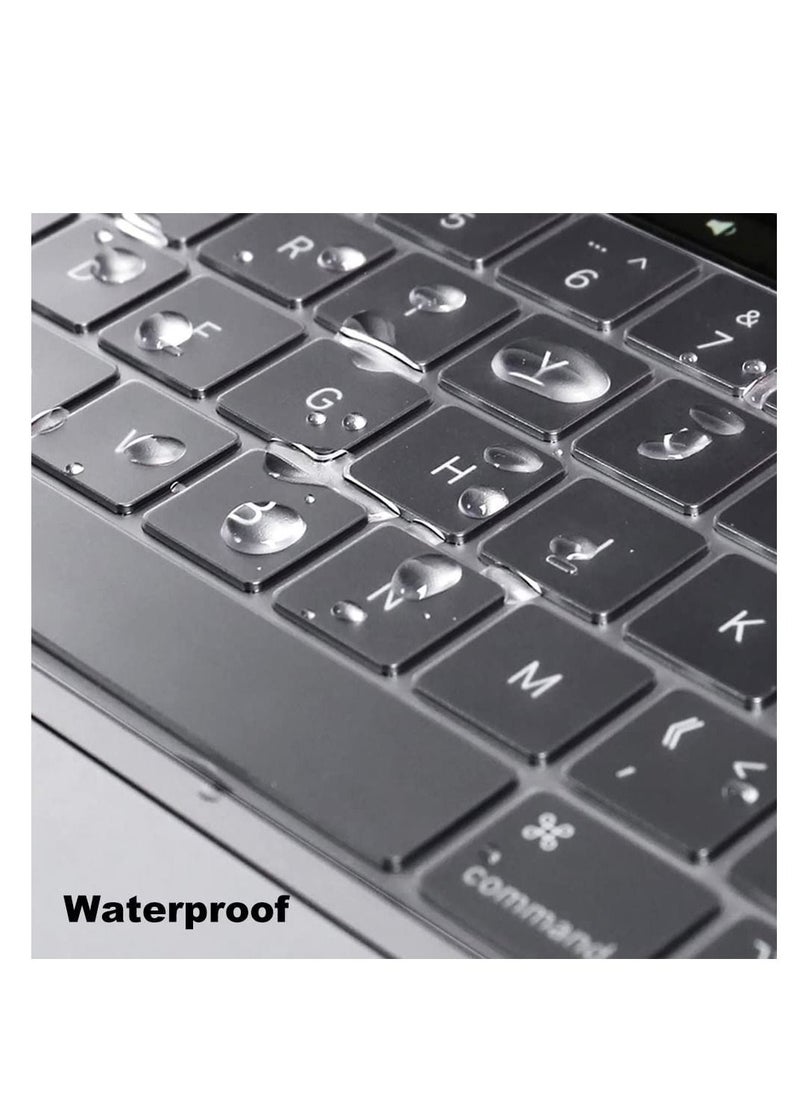 Generic Keyboard Cover Compatible with MacBook Air 13.6 inch M4 A3240/M3 A3113/ M2 A2681& M4/M3/M2 15" Macbook Air A2941/A3114/A3241 and MacBook Pro 14/16 inch M4 M3 M2 M1 A3112/A3401/A3185/A2992/A2918/A2442/A2779/A3403/A3186/A2780/A2485/A2991, Protective Waterproof Skin--Clear  - Image 4