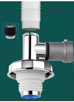 Rasdion Rasdion Bathroom Floor Drain Connector Assembly Drainer for Washing Machine Outlet Pipe Connector TModel with Coupling  - Image 3