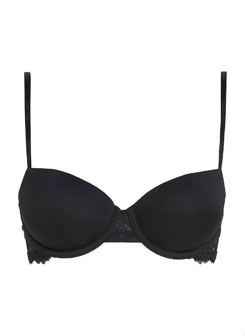 CALVIN KLEIN Women's Balconette Bra - Soft Stretch Lace - Polyamide, Black