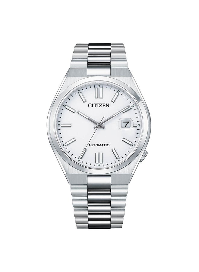 CITIZEN ساعة يد رجالية أنالوج دائرية الشكل من الفولاذ المقاوم للصدأ NJ0150-81A مقاس 40 مم  - Image 1