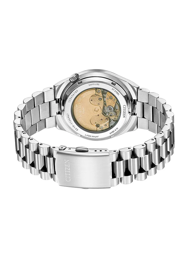 CITIZEN Men's Analog Round Shape Stainless Steel Wrist Watch NJ0150-81A 40 Mm