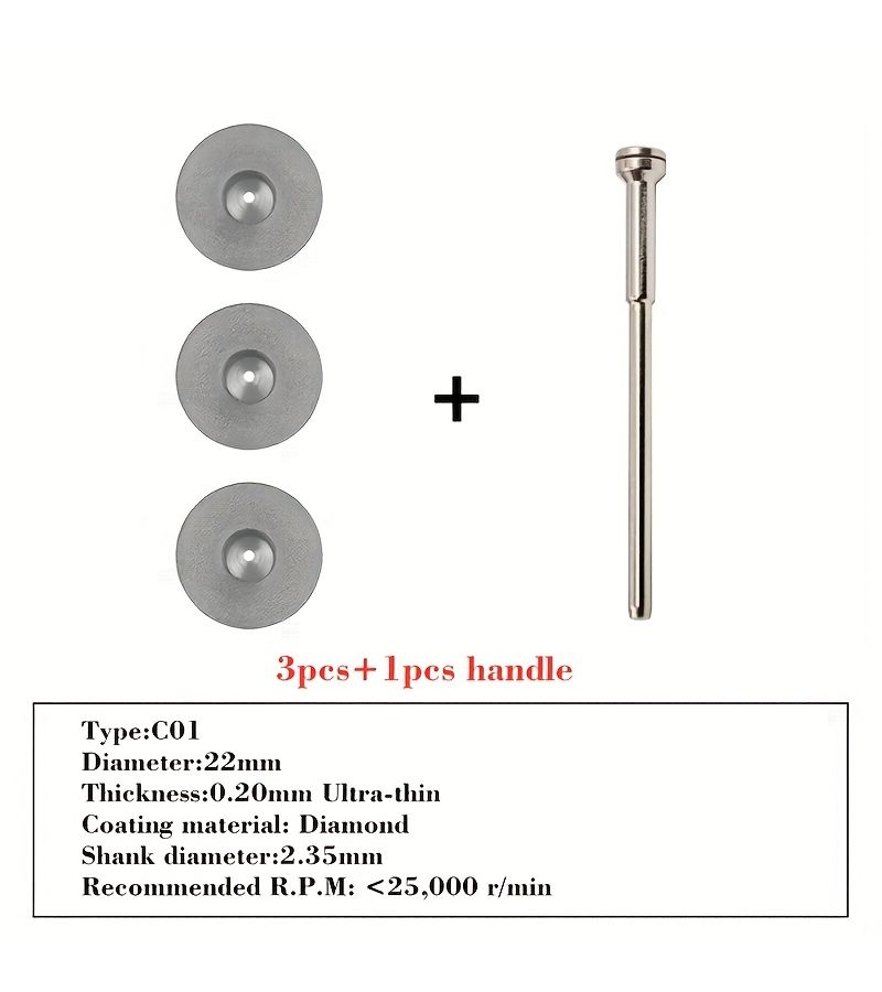 3pcs 0 20mm Thin Diamond Grinding Discs Stainless Steel Base Double Sided for Polishing - Image 5