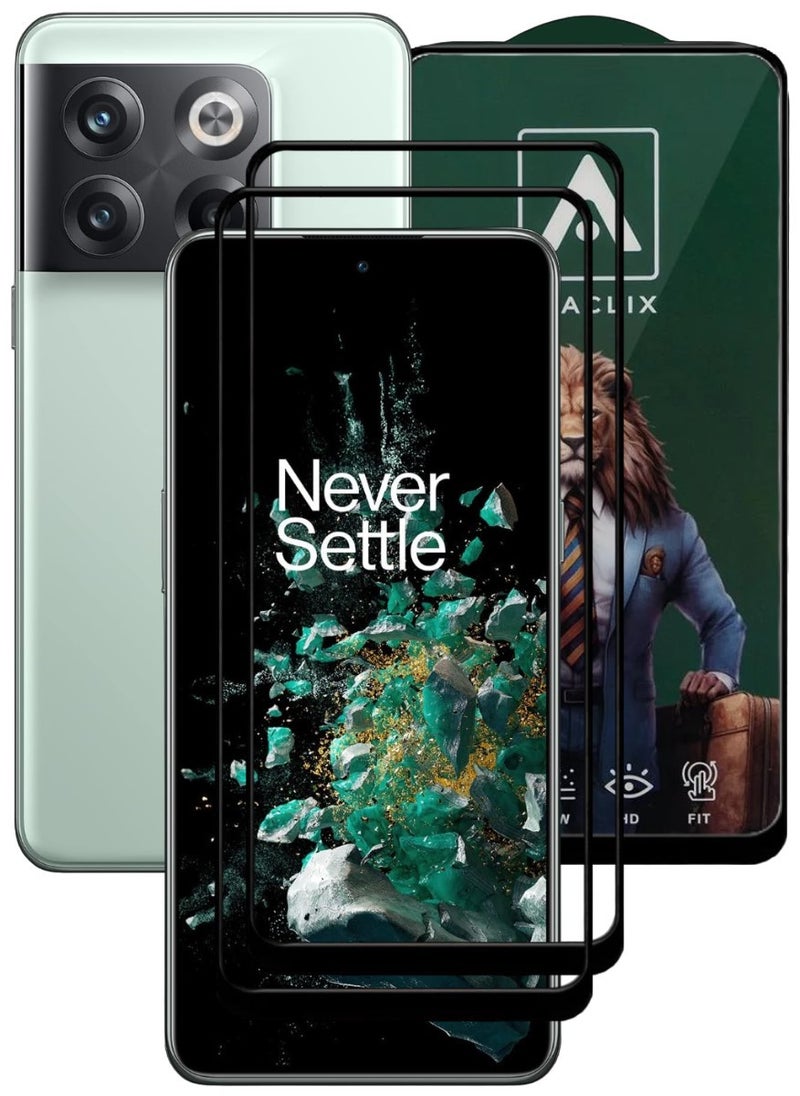 ACLIX 2 Pieces Antistatic ESD Dustproof Premium Quality High Definition Tempered Glass Screen Protector Designed For OnePlus 10T - Image 1