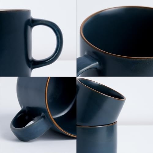 Shay Ceramic Coffee Mugs, Set of 2, Grey Japandi, 350ml | Coffee Cup | Matte Finish | Premium Porcelain Coffee Cup (Japandi Mug - Grey - Set of 2) - Image 3