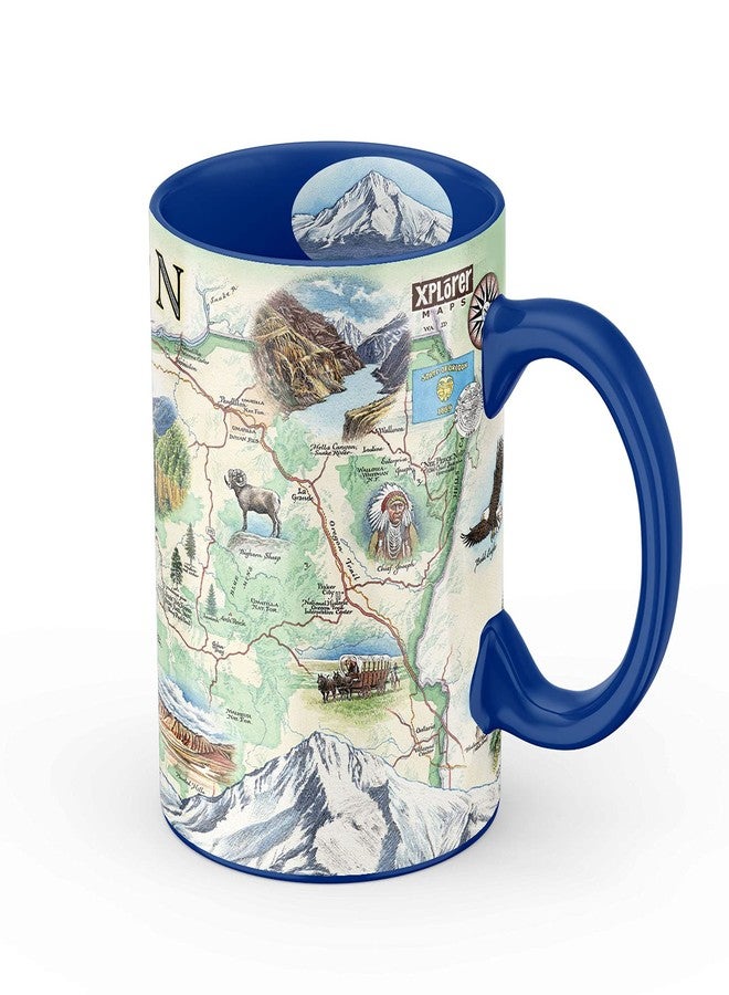Xplorer Maps Oregon Map Ceramic Mug (16oz) – BPA-Free Coffee Cup for Hot & Cold Drinks – Perfect for Office, Home, or Gift - Image 1