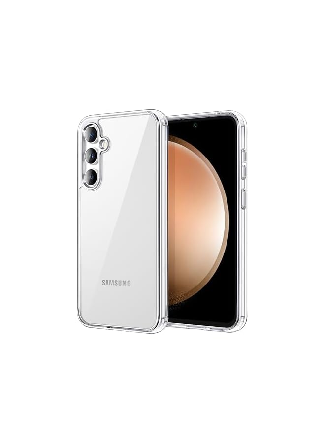 JETech Case for  Galaxy S23 FE 6.4-Inch, Non-Yellowing Shockproof Bumper Protective Phone Cover, Anti-Scratch Hard PC Back (Clear) - Image 1