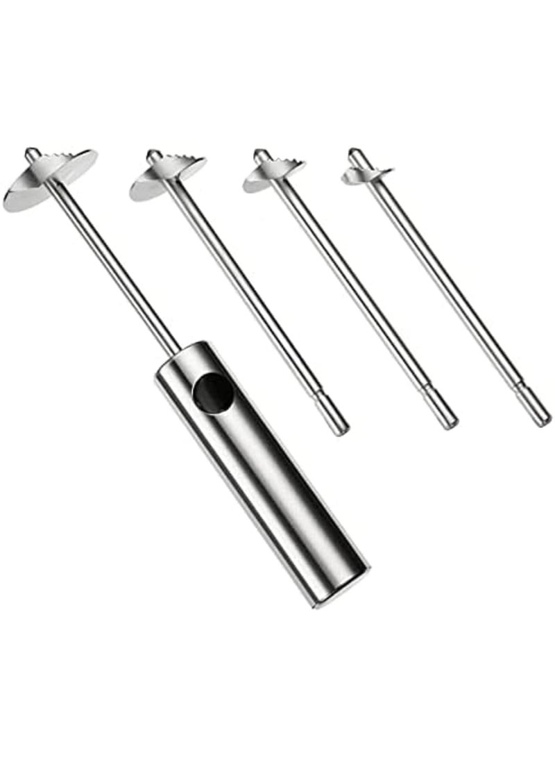 Luckam مثقاب الخضار من الفولاذ المقاوم للصدأ الألماني، مجموعة أدوات حفر الخضار المثقاب الدوار لإزالة نواة الفاكهة للأطفال لصنع سلطة الطعام في المطبخ - Image 1