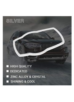 Excefore Compatible Molding Trim Caps for BMW Accessories Parts iDrive Multimedia Knob Covers Decals Bling Interior Decorations 3 5 Series X1 X3 X5 Women Men Crystal Silver  - Image 3