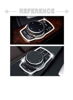 Excefore Compatible Molding Trim Caps for BMW Accessories Parts iDrive Multimedia Knob Covers Decals Bling Interior Decorations 3 5 Series X1 X3 X5 Women Men Crystal Silver  - Image 4