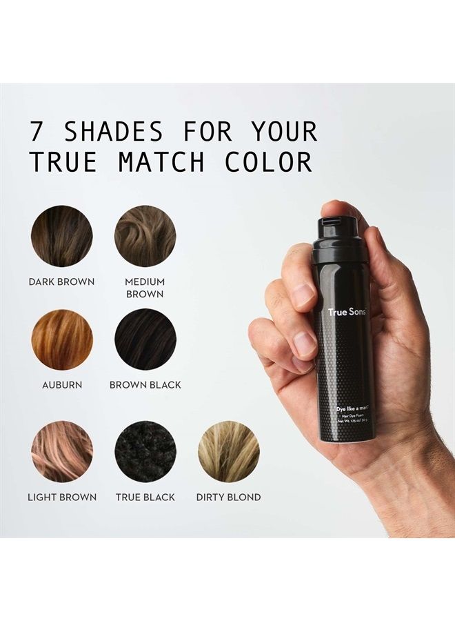 True Sons Hair Dye for Men With Instant Dye Booster Applicator for Grey Hair Color - Complete Hair Dye Kit for Natural Look - Mustache and Beard Hair Dye (1.75 oz) 4-6 Applications per Bottle (1 Bottl  - Image 2