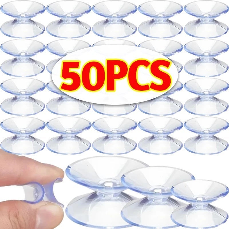 50/1 مصاصة فراغية مزدوجة الوجهين 20/30/35 أكواب شفط شفافة تصنعها بنفسك وسادة مانعة للإنزلاق لطاولة الزجاج أعلى نافذة السيارة - Image 3