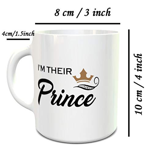 HAINE Family Theme Printed Ceramic Coffee Mug Set of 4, 330ml - Image 2