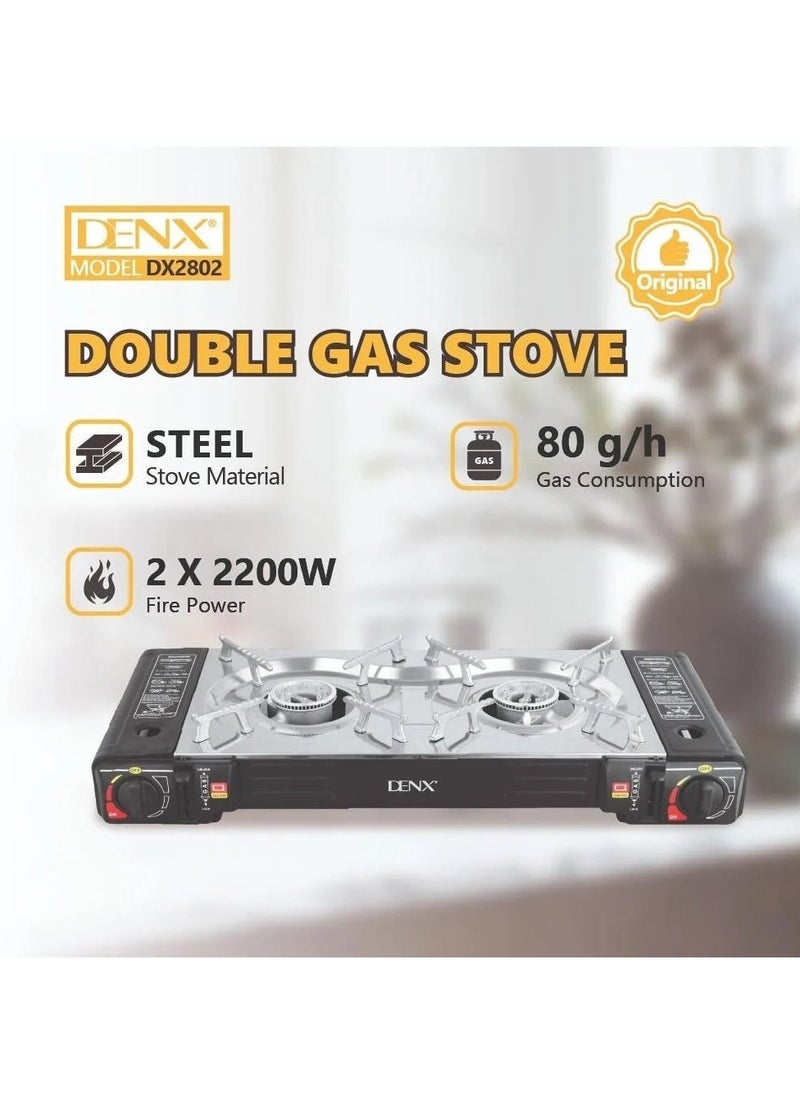 Denx 2 Burner Portable Gas Stove For Travel And Camping - Image 2