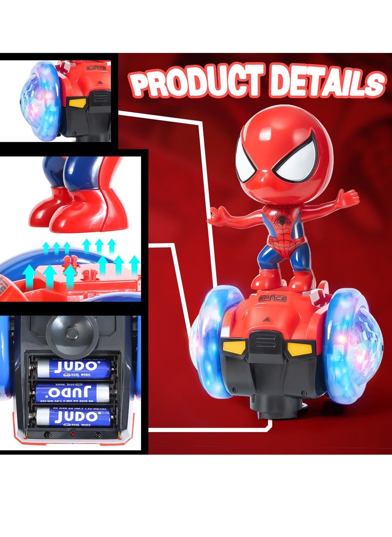SYOSI Dancing Spider Robot Toys Interactive Toy Car with Flashing Lights & Music 360 Rotation Electric Universal Balance Car Spiderman Toy Interactive Educational Children's day Gift for Boys Girls  - Image 2
