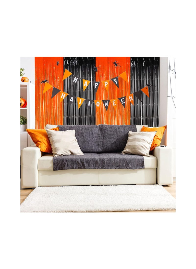 4 Piece Black Orange Foil Fringe Curtain Halloween Backdrop Decoration - pzsku/Z80E378E39E7658BD5F3BZ/45/_/1691494285/85106ea8-ecec-4e65-9479-d61ca2d2e7f3