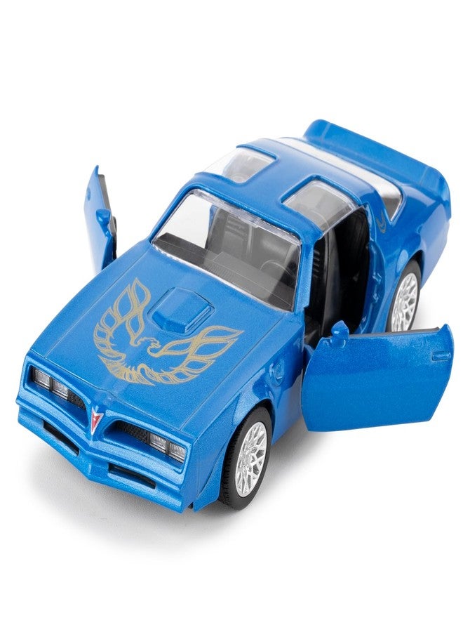 RMZ City 1:36 Pontiac Firebird Trans Am Toy Car, Diecast Pull Back Model Car, Doors Open, Collection Kids Toy for Aged 3 and up, Gift Blue - Image 1
