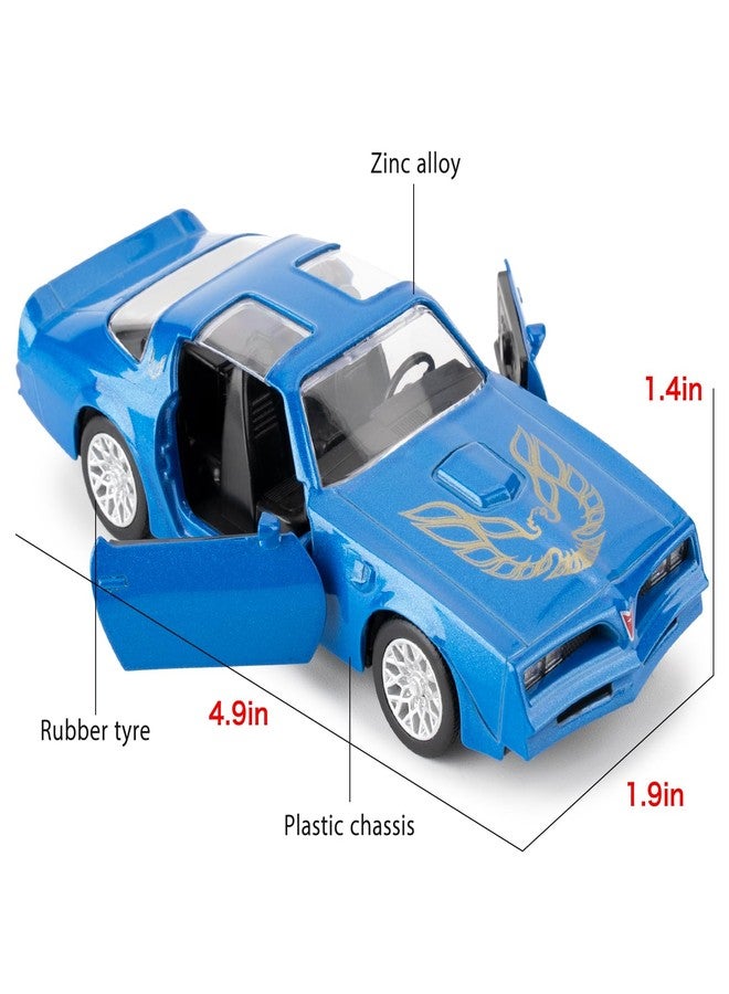 RMZ City 1:36 Pontiac Firebird Trans Am Toy Car, Diecast Pull Back Model Car, Doors Open, Collection Kids Toy for Aged 3 and up, Gift Blue - Image 2