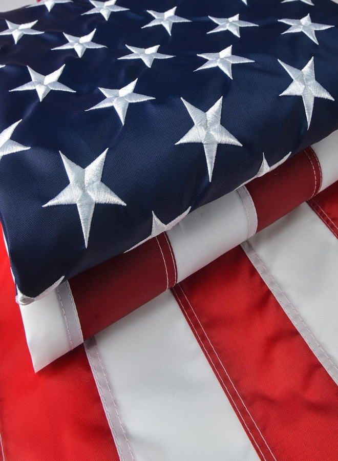 VORENUS American Flag 2x3 Ft Made in USA, US Flag/USA Flag with Oxford Nylon Material, Vivid Color, Sewn Stripes, Brass Grommets, Embroidered Stars, Perfect for Indoor/Outdoor Use - Image 1