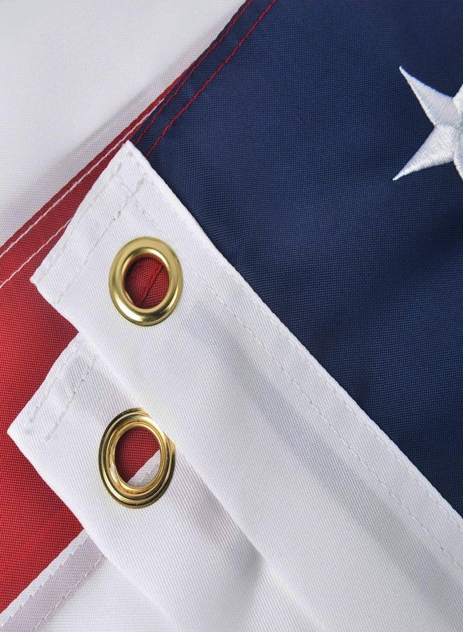 VORENUS American Flag 2x3 Ft Made in USA, US Flag/USA Flag with Oxford Nylon Material, Vivid Color, Sewn Stripes, Brass Grommets, Embroidered Stars, Perfect for Indoor/Outdoor Use - Image 3