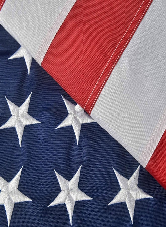 VORENUS American Flag 2x3 Ft Made in USA, US Flag/USA Flag with Oxford Nylon Material, Vivid Color, Sewn Stripes, Brass Grommets, Embroidered Stars, Perfect for Indoor/Outdoor Use - Image 2
