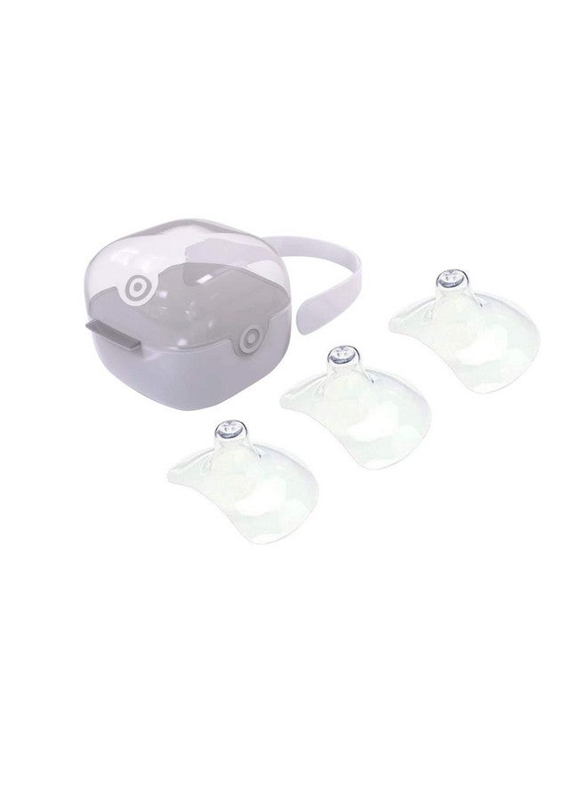 purifyou Nipple Shields For Nursing Soft Set Of 3 24Mm / 20Mm / 18Mm / 16Mm With Free Case ; Cushions Sore Or Sensitive Nipples Flex Breastfeeding Shield Newborn Attachment To Breast By Purifyou (20Mm)  - Image 1