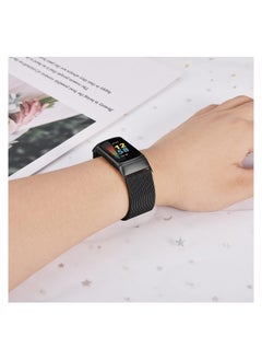 Y&D Fitbit Charge 5 Bands, Magnetic Mesh Loop Bands and Metal Adjustable Stainless Steel Wristband Replacement, for Fitness Health Tracker, 2 Pcs  - Image 3
