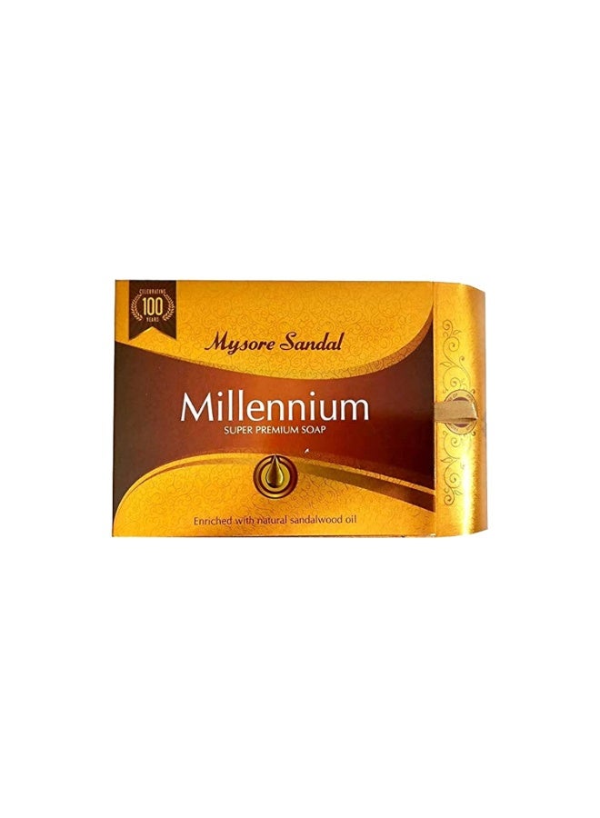 مايسور صندل صابون الاستحمام الفاخر "مايسور صندل ميلينيوم" (Mysore Sandal Millennium) بوزن 150 جم | خشب الصندل النقي | صابون استحمام فاخر | طبيعي - Image 1