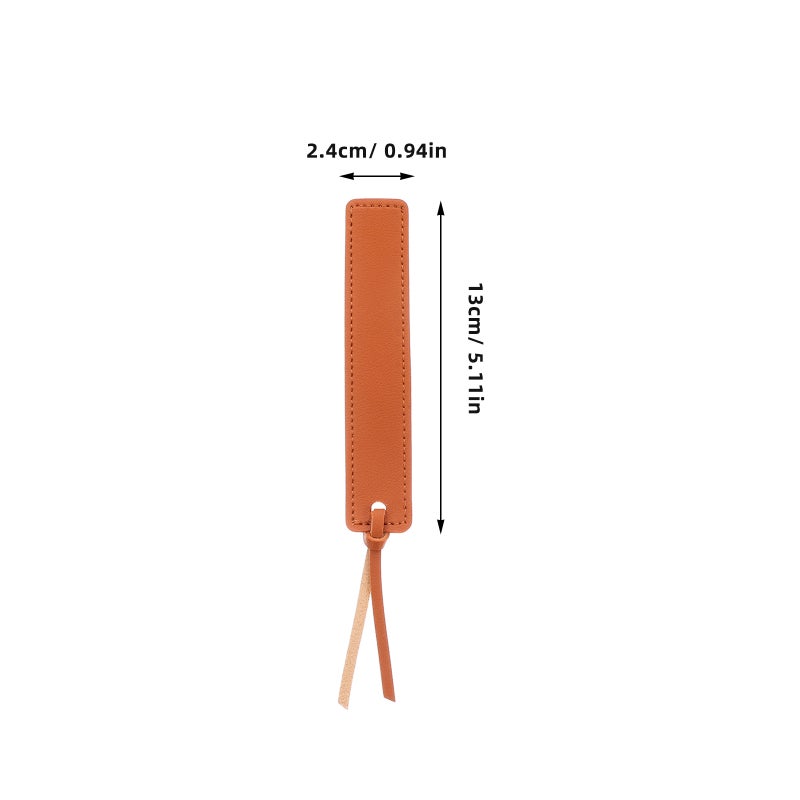 6pcs Bookmark Fake Leather Book Reading Page Markers With Rope Handmade Fake Leather Bookmarks For Women Men Teachers Students Book Reading Supplies - Image 3