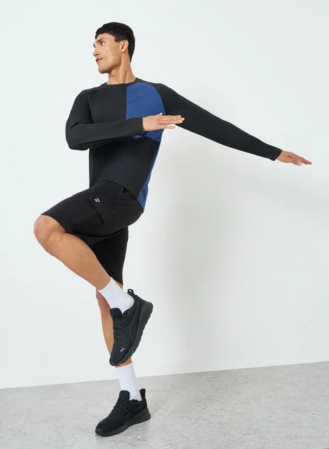 ستايلي اكتيف تيشيرت تدريب بلوحة متباينة