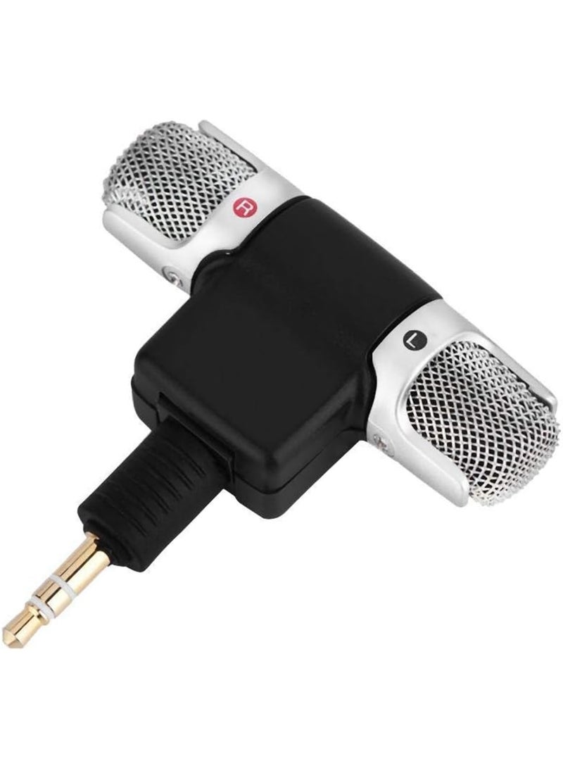 SOLARAE Mini Stereo Condenser Microphone, Omnidirectional Condenser Microphone with 3.5mm Gold-plating Plug Jack for PC Laptop MD Camera - Image 1