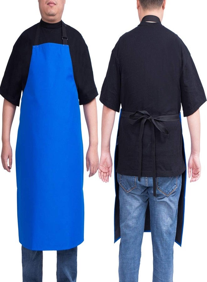 ALIPOBO Waterproof Apron for Men and Women, Durable Heavy Duty Extra Long Adjustable Bib Apron for Kitchen Cooking, Dish Washing, Butcher, Dog Grooming, Lab work, Blue - Image 2