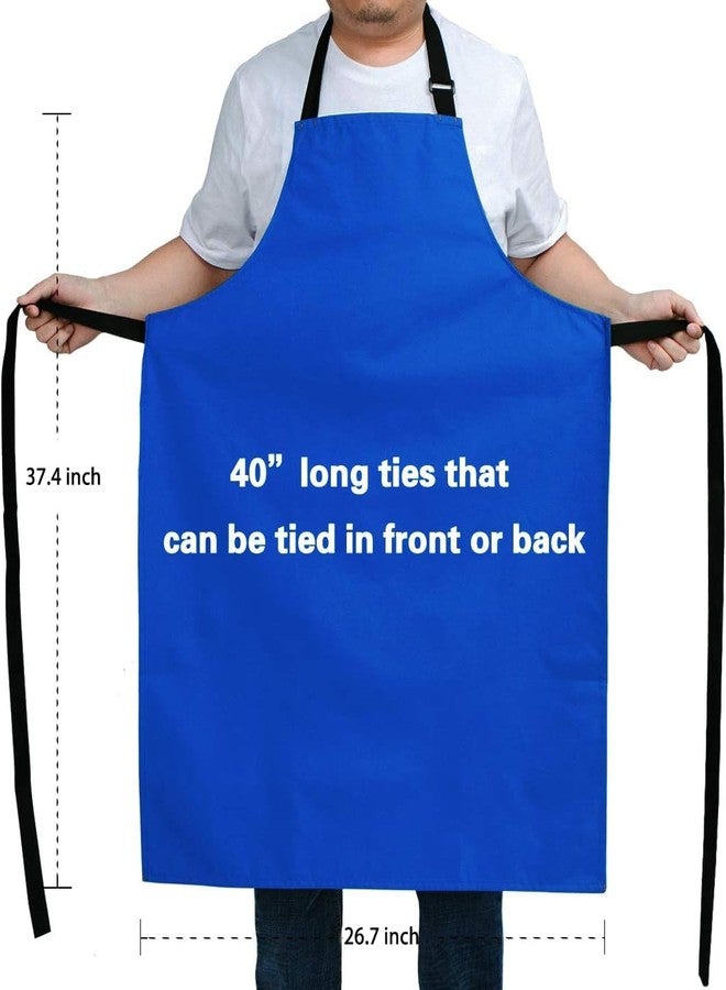 ALIPOBO Waterproof Apron for Men and Women, Durable Heavy Duty Extra Long Adjustable Bib Apron for Kitchen Cooking, Dish Washing, Butcher, Dog Grooming, Lab work, Blue - Image 3