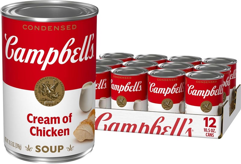 Campbell's Condensed Cream of Chicken Soup, 10.5 Ounce Can (Pack of 12) - Image 1