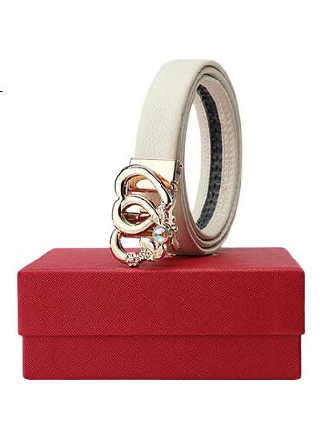 Crocodile Genuine Top Layer Cowhide Women'S Automatic Buckle Belt Fashionable Exquisite All-Match Belt Women'S Birthday Gift T3727 - Image 1